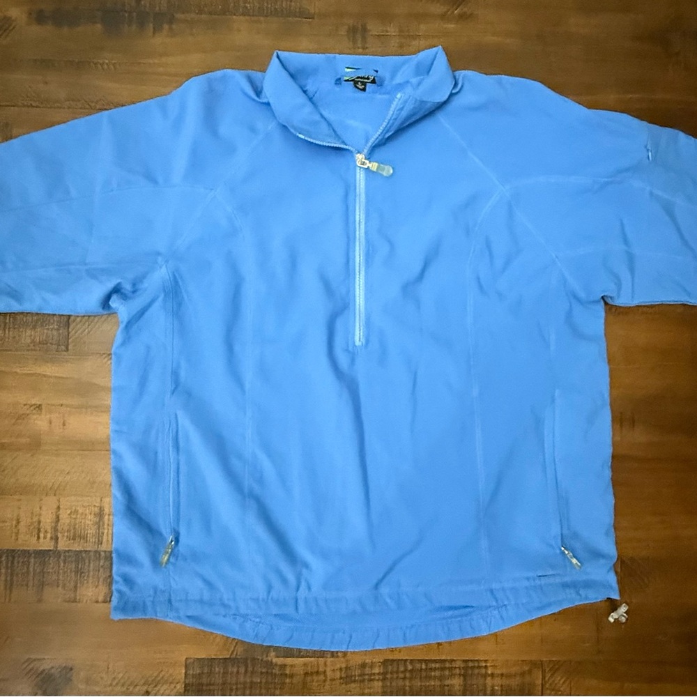 Swing Bette Court Golf Polo Womens Large Light Blue Quarter‎ Zip Shirt Ladies